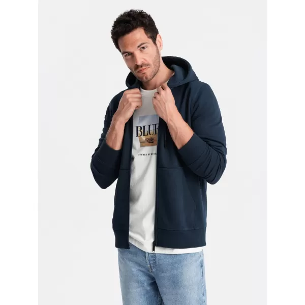  Pánská mikina OMBRE OM-SSBZ-0160 NAVY BLUE 