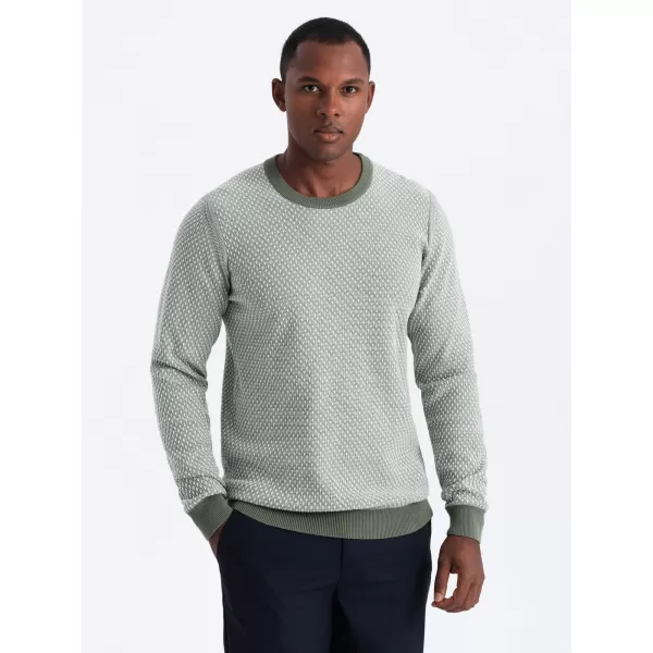  Pánský svetr OMBRE OM-SWSW-0111 GREEN 
