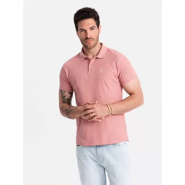  Pánské triko s límečkem OMBRE OM-POBS-0100 DARK PINK 