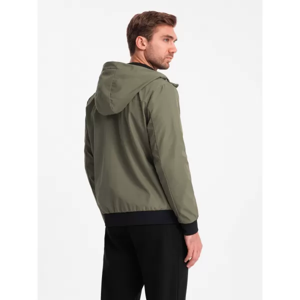  Pánská bunda OMBRE OM-JANP-0149 OLIVE 