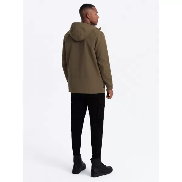 Pánská bunda OMBRE OM-JANP-0191 BROWN 