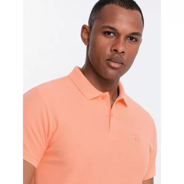  Pánské triko s límečkem OMBRE OM-POBS-0100 PEACH 