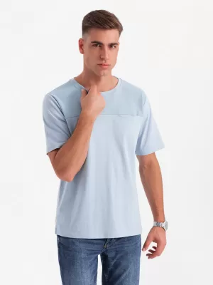 Pánské triko OMBRE OM-TSCT-0171 LIGHT BLUE