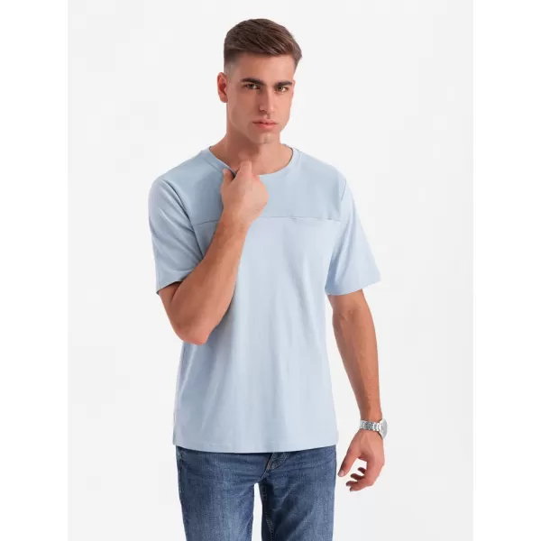  Pánské triko OMBRE OM-TSCT-0171 LIGHT BLUE 