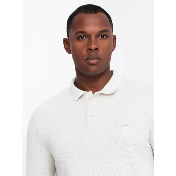  Pánské triko OMBRE OM-POLS-0131 WHITE 