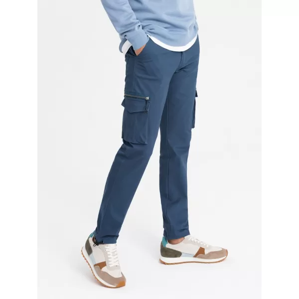  Pánské kalhoty OMBRE OM-PACG-0196 DARK BLUE 