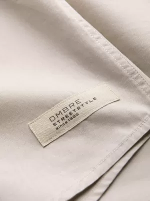 Pánská košile OMBRE OM-SHSS-0168 CREAM