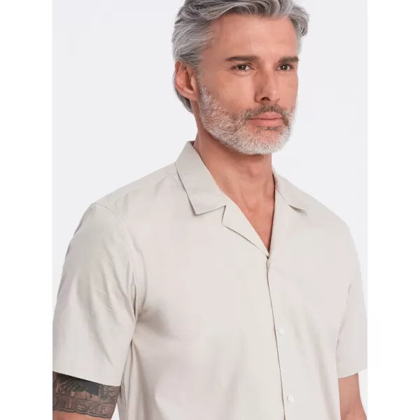  Pánská košile OMBRE OM-SHSS-0168 CREAM 