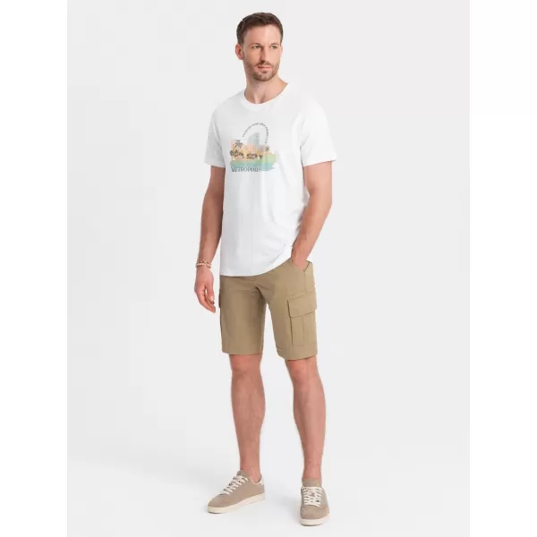  Pánské kraťasy OMBRE OM-SRCG-0133 SAND 