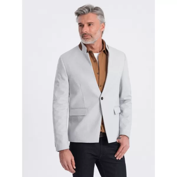  Pánské sako OMBRE OM-BLZB-0131 GREY MELANGE 