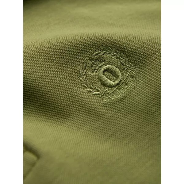  Pánské triko s límečkem OMBRE OM-POBS-0100 OLIVE 