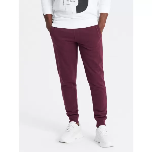  Pánské tepláky OMBRE OM-PABS-0174 MAROON 