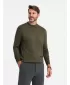 Pánský svetr OMBRE OM-SWTN-0100 KHAKI