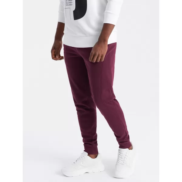  Pánské tepláky OMBRE OM-PABS-0174 MAROON 