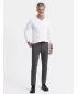Pánské triko s dlouhým rukávem OMBRE OM-LSBL-0108 WHITE