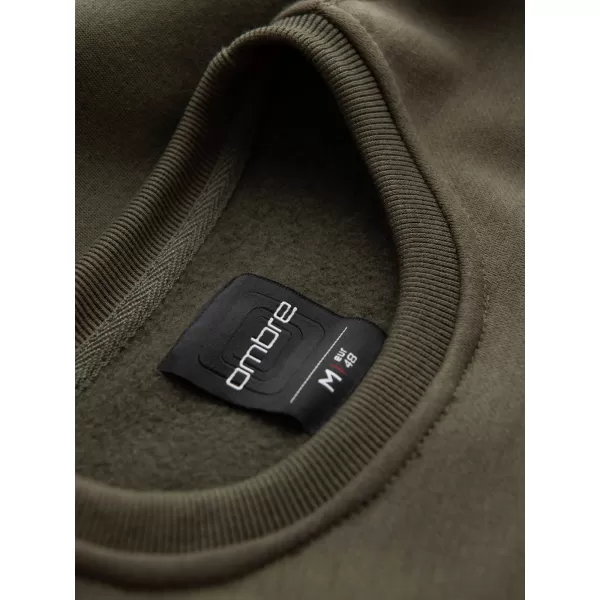  Pánská mikina OMBRE OM-SSPS-0181 DARK OLIVE 