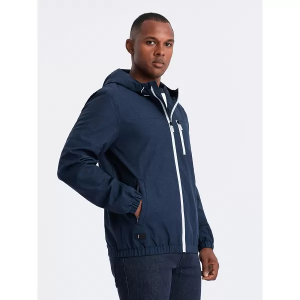  Pánská bunda OMBRE OM-JANP-0136 NAVY BLUE 