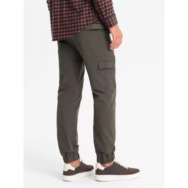  Pánské tepláky OMBRE OM-PAJO-0200 OLIVE 