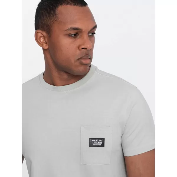  Pánské triko OMBRE OM-TSCT-0109 PALE GREEN 
