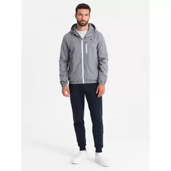 Pánská bunda OMBRE OM-JANP-0136 GRAY 