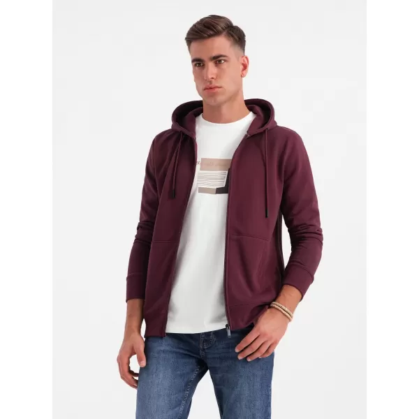  Pánská mikina OMBRE OM-SSBZ-0160 MAROON 