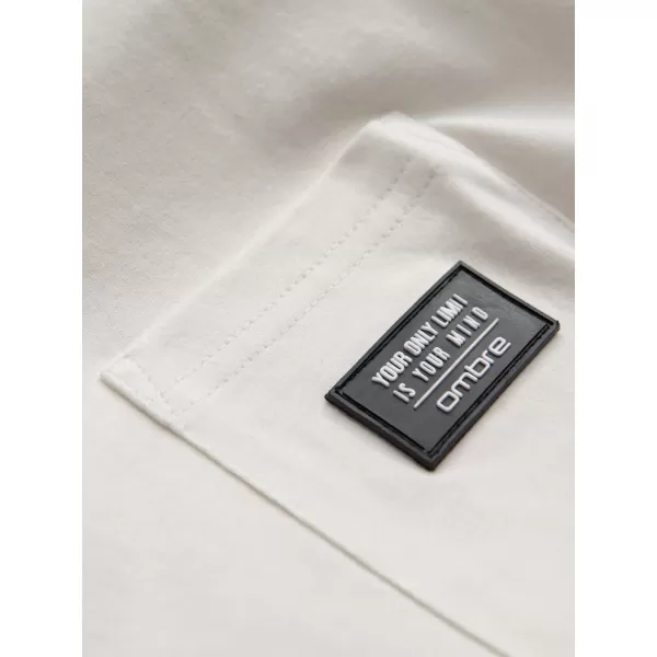  Pánské triko OMBRE OM-TSCT-0109 CREAM 