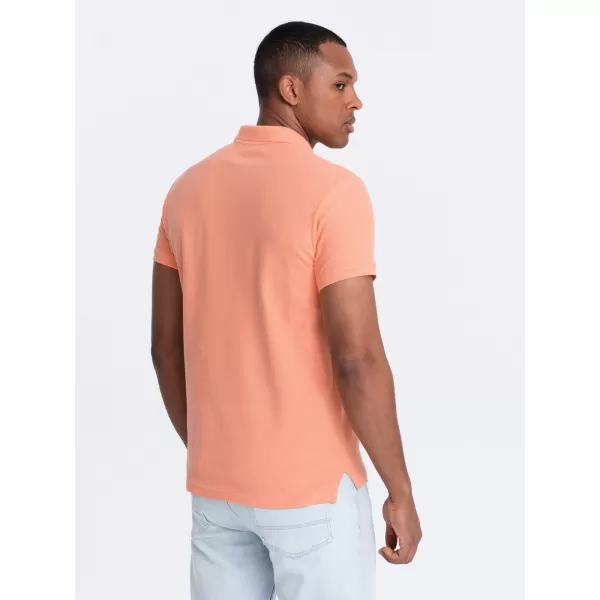  Pánské triko s límečkem OMBRE OM-POBS-0100 PEACH 