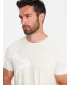 Pánské triko OMBRE OM-TSFP-0184 CREAM
