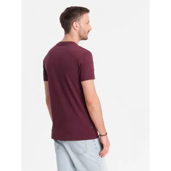  Pánské triko OMBRE OM-TSCT-0108 MAROON 