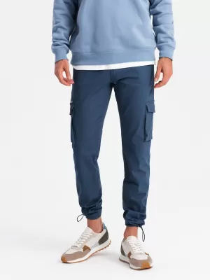 Pánské kalhoty OMBRE OM-PACG-0196 DARK BLUE