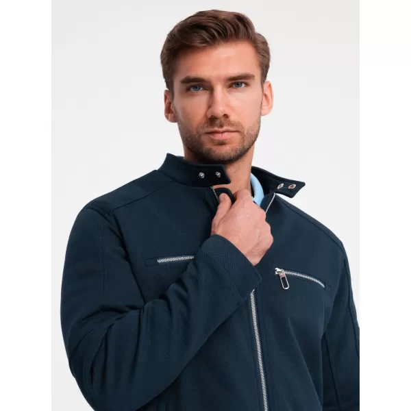  Pánská bunda OMBRE OM-JALP-0157 NAVY BLUE 