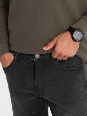 Pánské džíny OMBRE OM-PADP-0161 BLACK