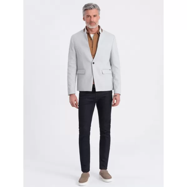  Pánské sako OMBRE OM-BLZB-0131 GREY MELANGE 