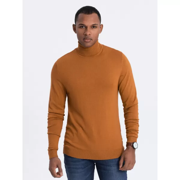  Pánský svetr OMBRE OM-SWTN-0101 CAMEL 