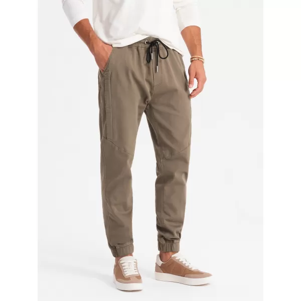  Pánské tepláky OMBRE OM-PAJO-0202 DARK BROWN 