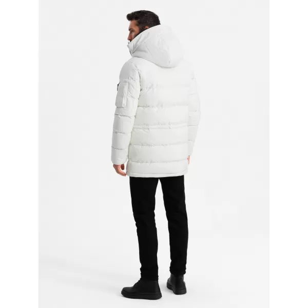  Pánská bunda OMBRE OM-JALJ-0201 WHITE 