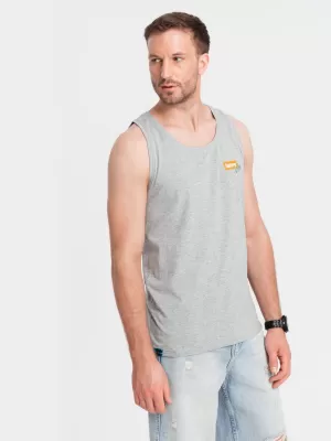 Pánské tílko OMBRE OM-TSTT-0191 GREY MELANGE