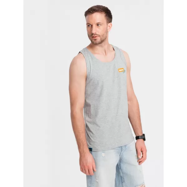  Pánské tílko OMBRE OM-TSTT-0191 GREY MELANGE 