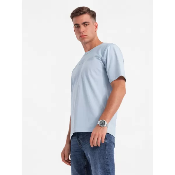  Pánské triko OMBRE OM-TSCT-0171 LIGHT BLUE 