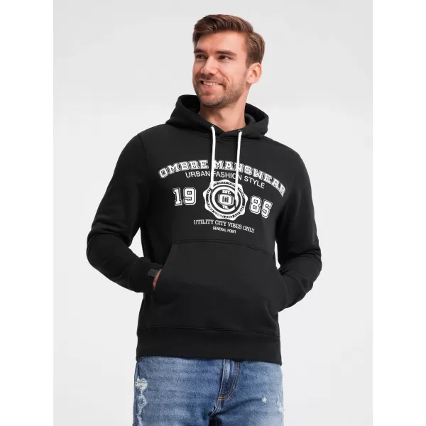  Pánská mikina OMBRE OM-SSPS-0143 BLACK 