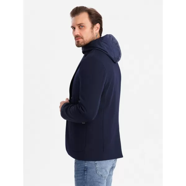  Pánské sako OMBRE OM-BLZB-0133 NAVY BLUE 