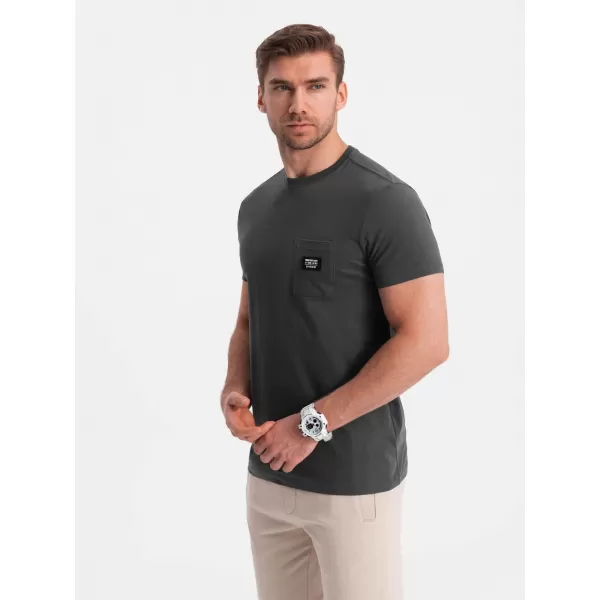  Pánské triko OMBRE OM-TSCT-0109 GRAPHITE 