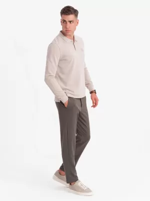 Pánské triko OMBRE OM-POLS-0131 ASH