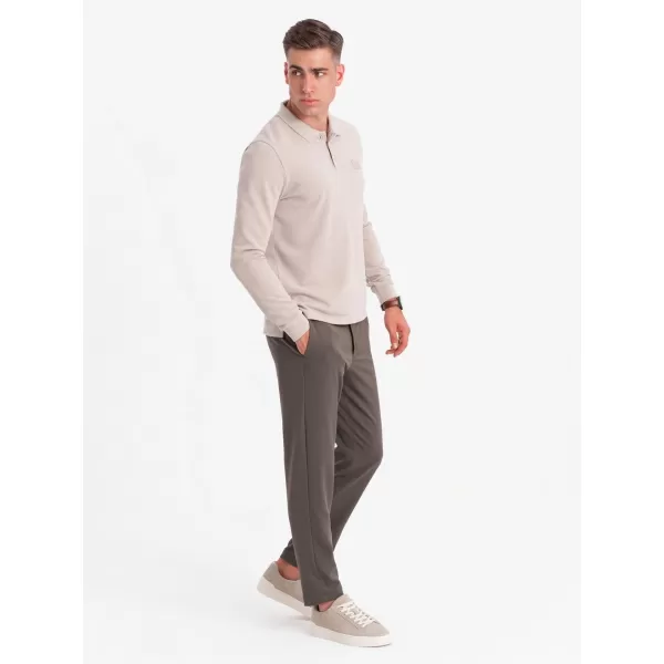  Pánské triko OMBRE OM-POLS-0131 ASH 