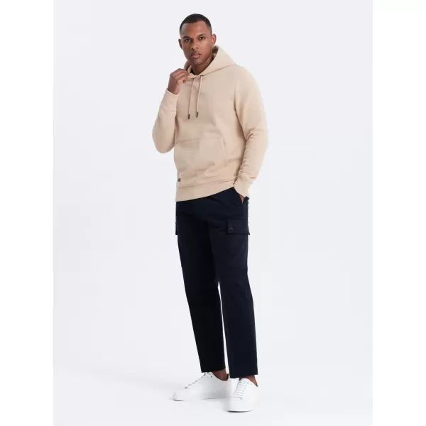  Pánská mikina OMBRE OM-SSBN-0161 BEIGE 