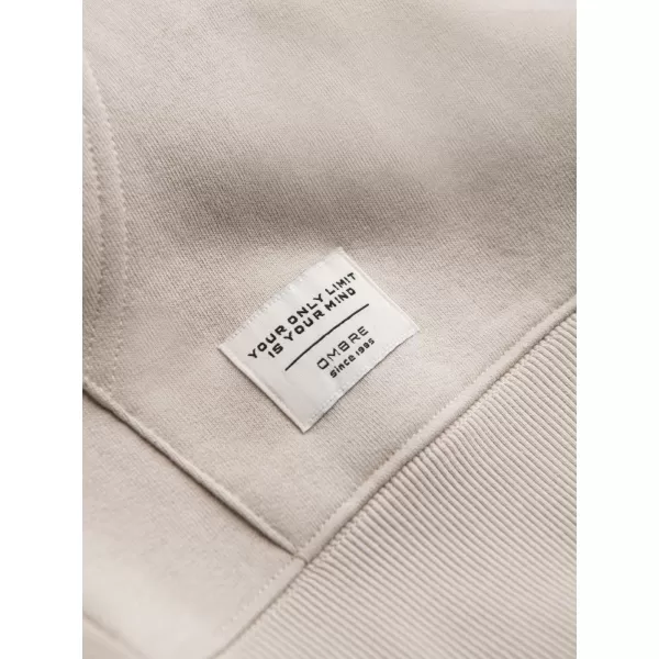  Pánská mikina OMBRE OM-SSBZ-0178 LIGHT BEIGE 