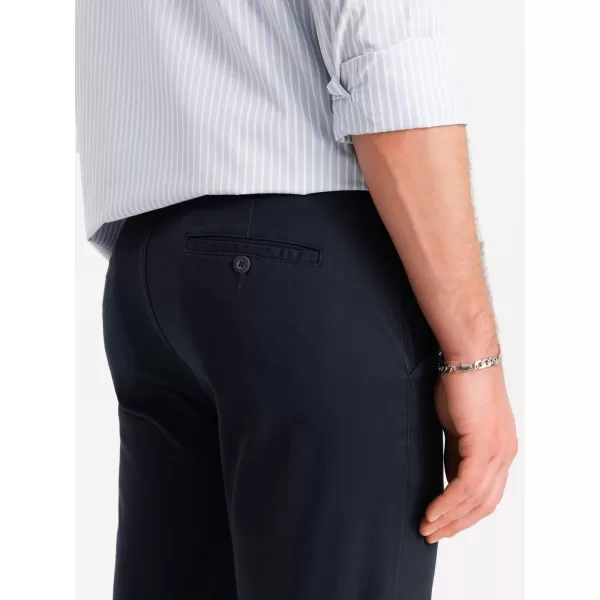  Pánské kalhoty OMBRE OM-PACP-0118 NAVY BLUE 