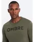 Pánská mikina OMBRE OM-SSPS-0181 DARK OLIVE