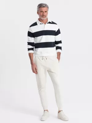 Pánské tepláky OMBRE OM-PABS-0173 CREAM