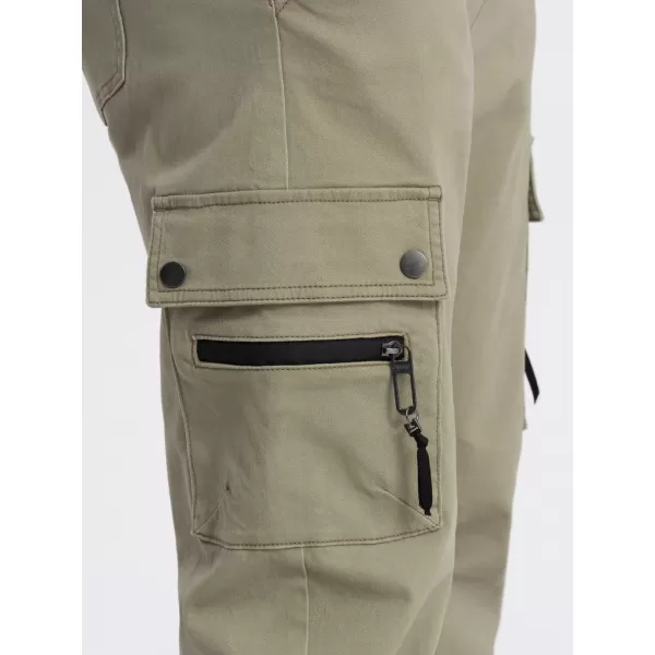  Pánské kalhoty OMBRE OM-PAJO-0125 KHAKI 